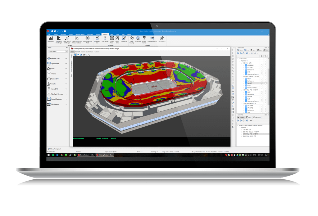 iBwave Design: The industry standard to design inbuilding wireless networks - stadium design example